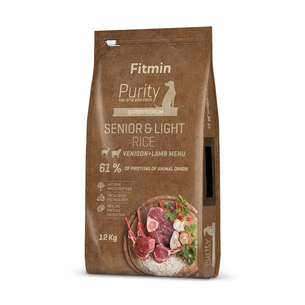 Сухой корм Fitmin Dog Purity Rice Senior&Light Venison&Lamb для собак, 12 кг #1