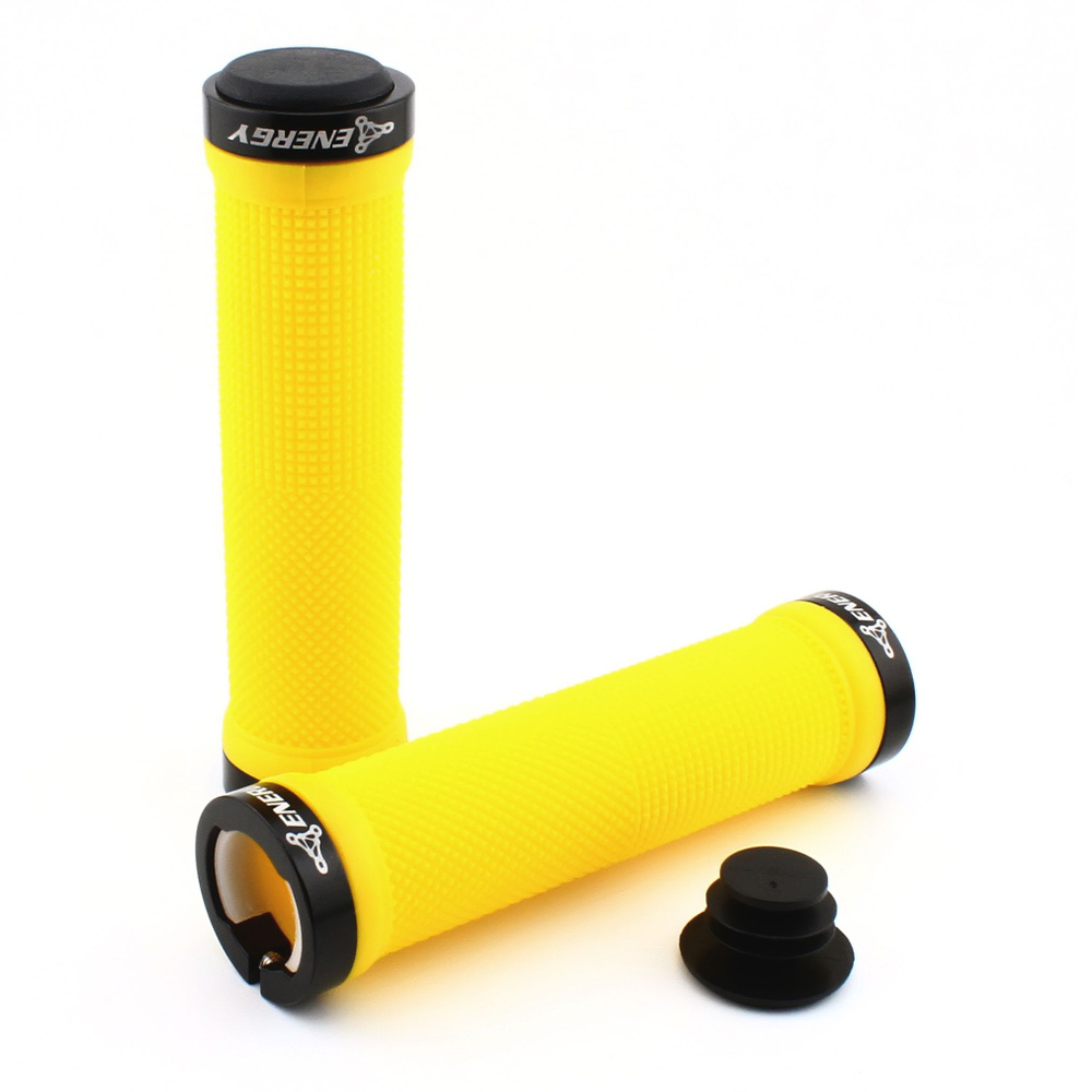 Грипсы Energy Ride, 130 мм, жёлтые с чёрными кольцами #1