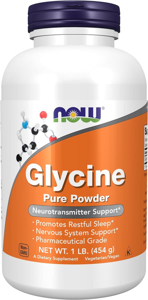 NOW Glycine Pure Powder 454 g (Глицин в порошке) #1