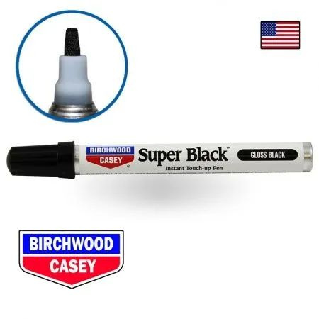 Маркер для подкраски Birchwood Casey Super Black чёрный глянцевый 10мл  #1