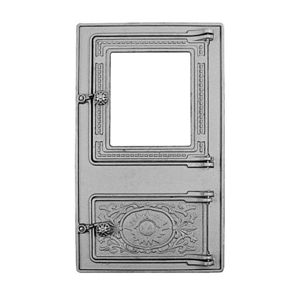 Портал печной чугунный Рубцовск ПДТ-4.1С Восход под стекло, 250х490 ...