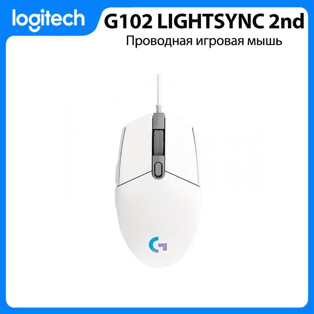 Logitech G Игровая мышь проводная Logitech   -  104, белый #1