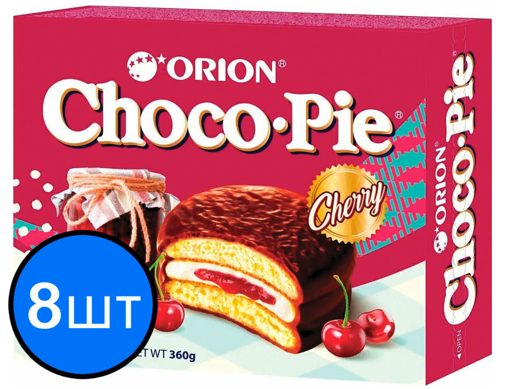 Печенье "ORION ChocoPie" Вишня, 360г х 8шт #1