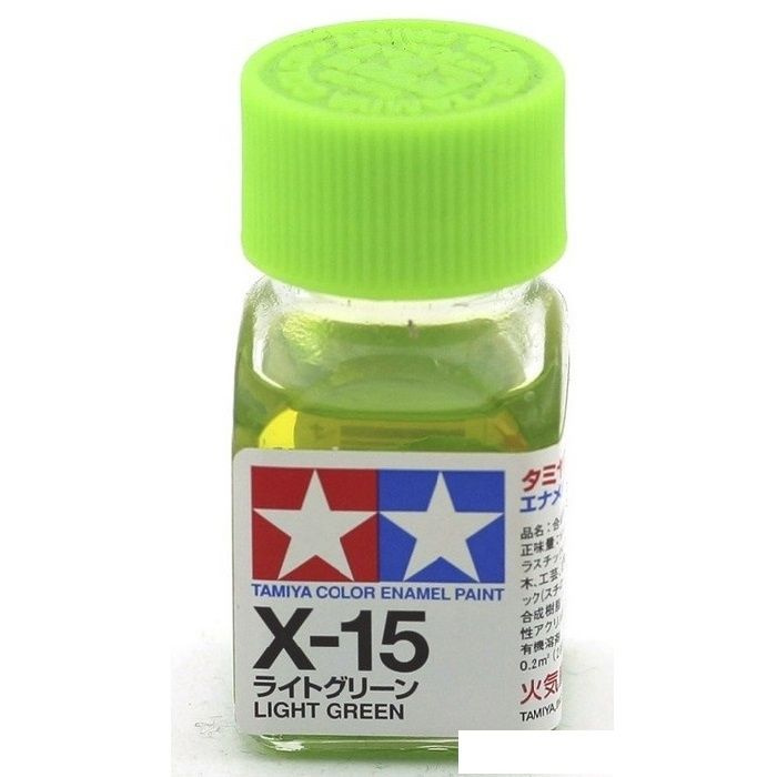 X-15 Light Green gloss, enamel paint 10 ml. (Светлый зелёный, глянцевый) Tamiya 80015  #1