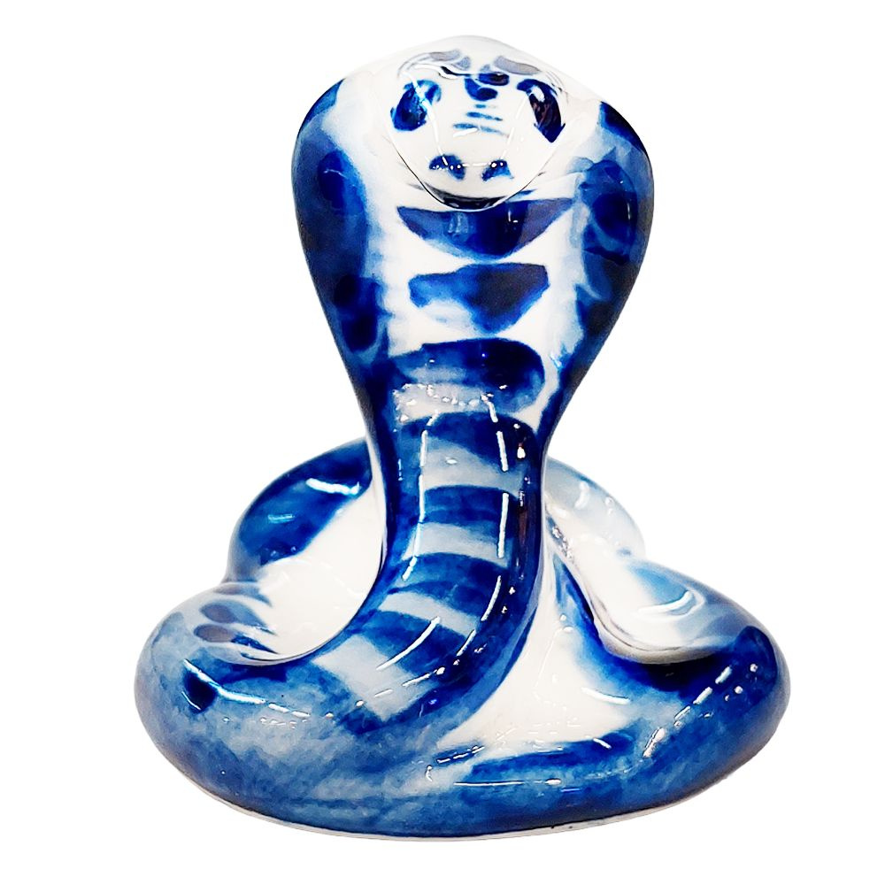 Фарфоровая фигурка ручной работы "Змея Ксюша", символ Нового года 2025, гжель  #1