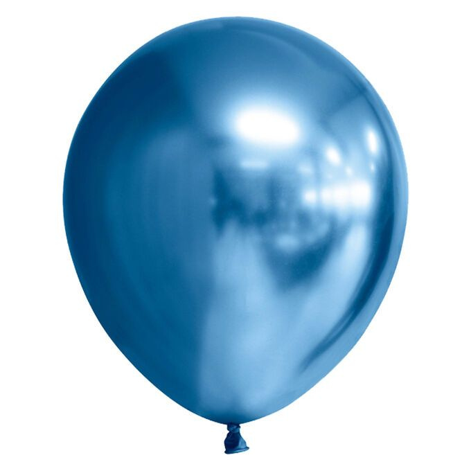 Воздушные шары 13 см Синий, хром, 50 шт. #1