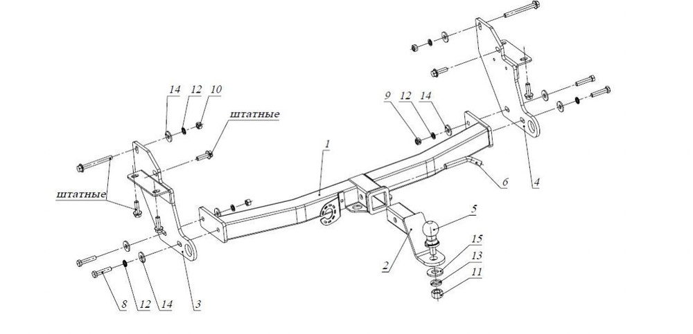 Фаркоп с элект. Smart, на Mitsubishi Pajero 3,4 FA 0978-E (с 2000 по 2007 г.в.с 2007 г.в.) (паспорт и #1