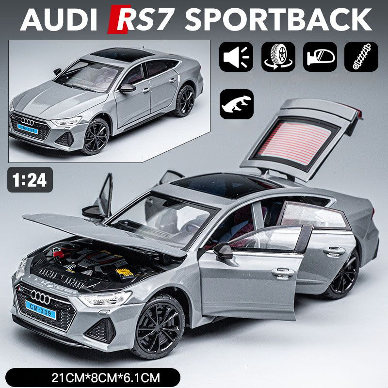 Машинка металлическая инерционная Audi RS7 1:24 #1