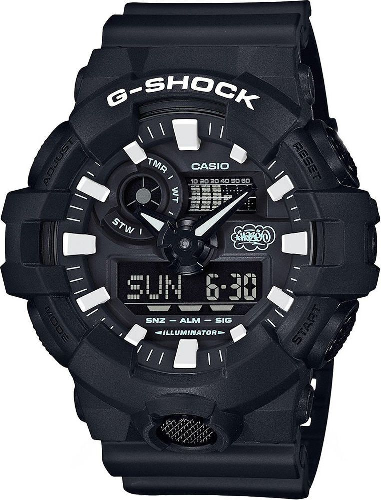 Японские наручные часы Casio G-Shock GA-700EH-1A мужские кварцевые спортивные часы Касио Джи шок черные #1