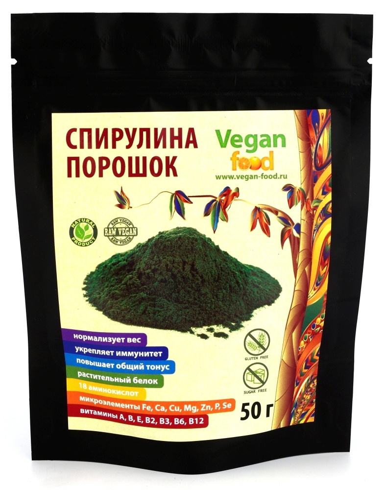 Спирулина порошок Vegan Food, 50 г #1