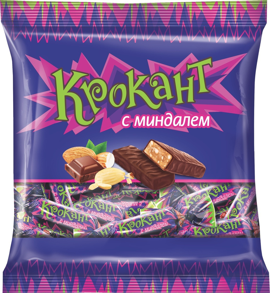 Конфеты шоколадные Крокан, с миндалем, 180 г #1