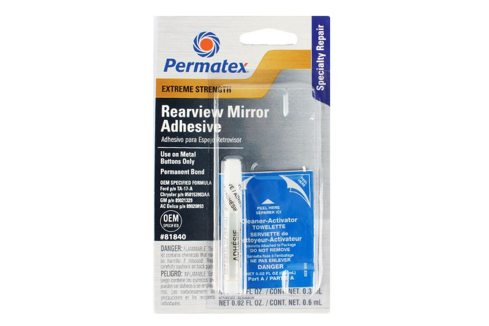 Клей PERMATEX для зеркала заднего вида 0.3мл+0.6мл #1
