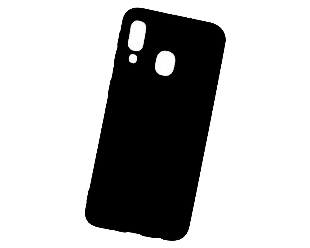 Чехол силиконовый Samsung Galaxy A20 S / матовый черный / Самсунг А20с  #1