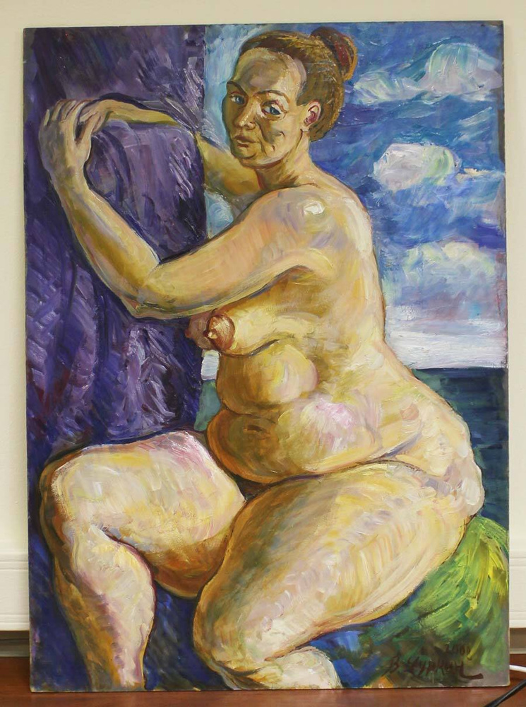 Картина В. Чуркина "Обнажённая натура. 13", 46х62 масло, оргалит, 2008 г. (см. фото)  #1