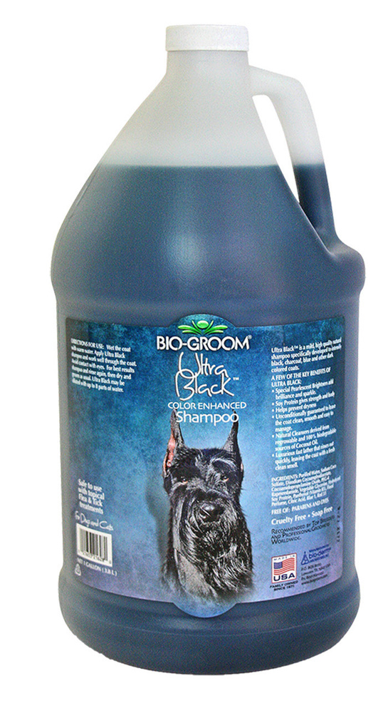 Bio-Groom Ultra Black шампунь-усилитель темного окраса, концентрат 1:8, 3.8 л (34 л готового шампуня) #1