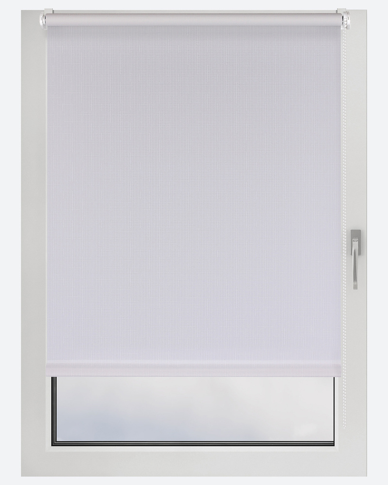 Рулонные шторы Shantung 55х160 см на окно белый #1