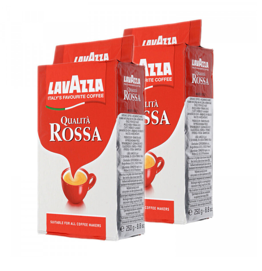 Кофе LAVAZZA Rossa молотый (в/у) 250 г, 2 шт #1
