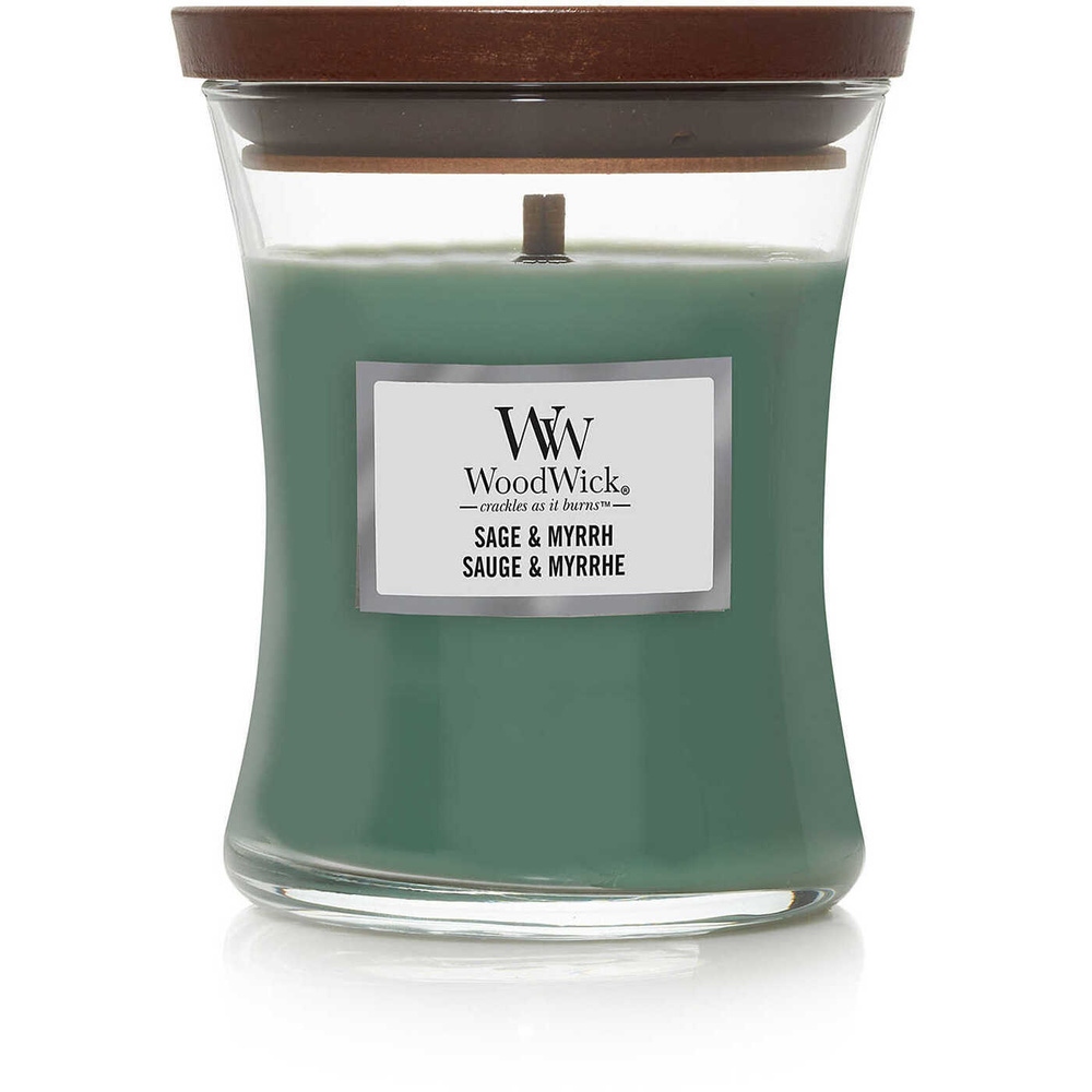 WoodWick Свеча ароматическая "Шалфей и мирт 275гр.", 11 см, 1 шт #1