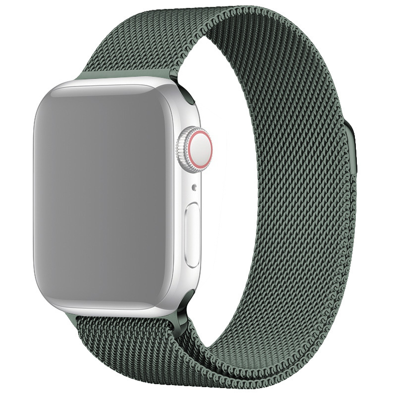 Ремешок для умных часов Apple Watch (Эпл Вотч) 42/44/45/49mm InnoZone APWTMS42-23, еловый зеленый, миланская #1