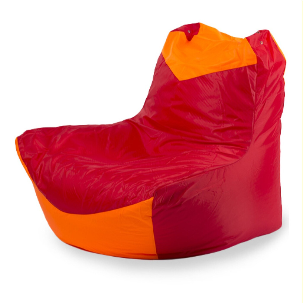 Пуффбери Кресло-мешок Трон, Оксфорд, Размер XXXXL,красный, оранжевый  #1