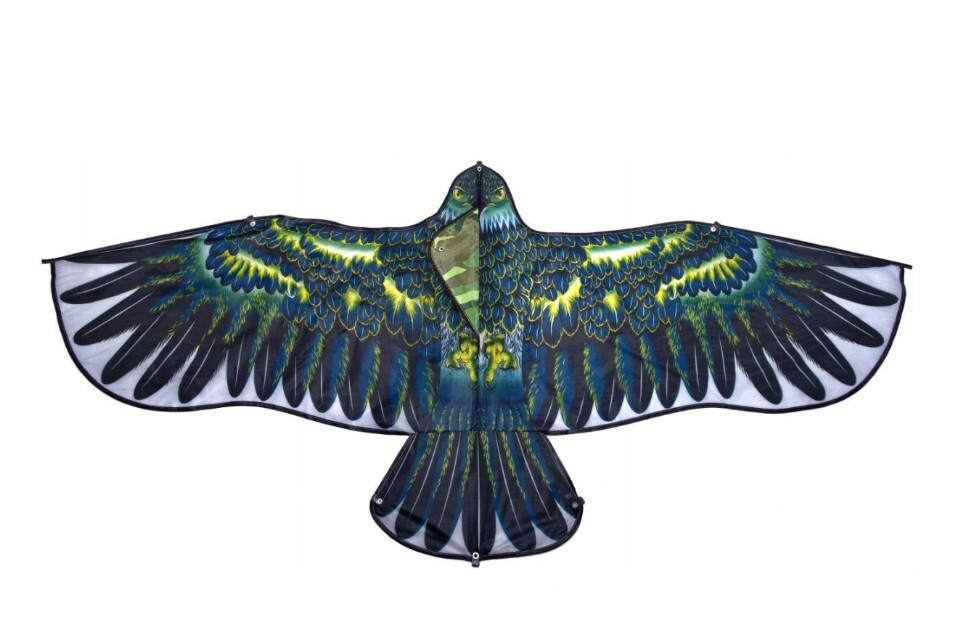 Воздушный змей "Орел" 1,5 метра, цвет: синий/желтый #1