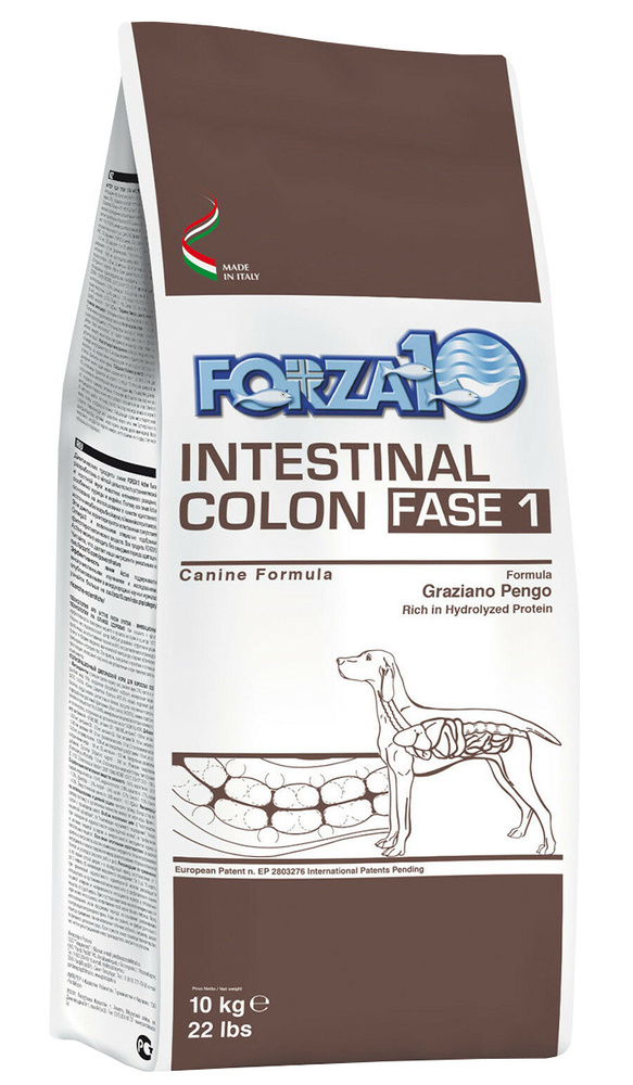 Сухой корм FORZA10 DOG INTESTINAL COLON FASE 1 для взрослых собак всех пород для лечения колитов (4 + #1