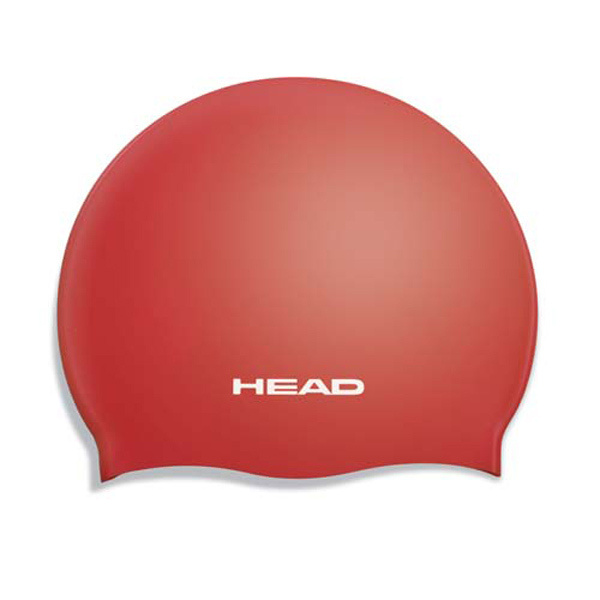 Шапочка для плавания HEAD SILICONE FLAT JR, для детей, цв.красный, 455006  #1