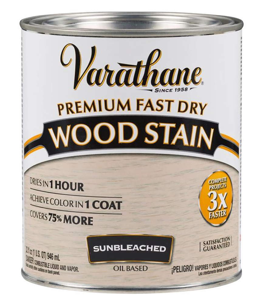 Масло для дерева тонирующее быстросохнущее Varathane Fast Dry Wood Stain 0,946 л. Цвет: Выбеленное дерево #1