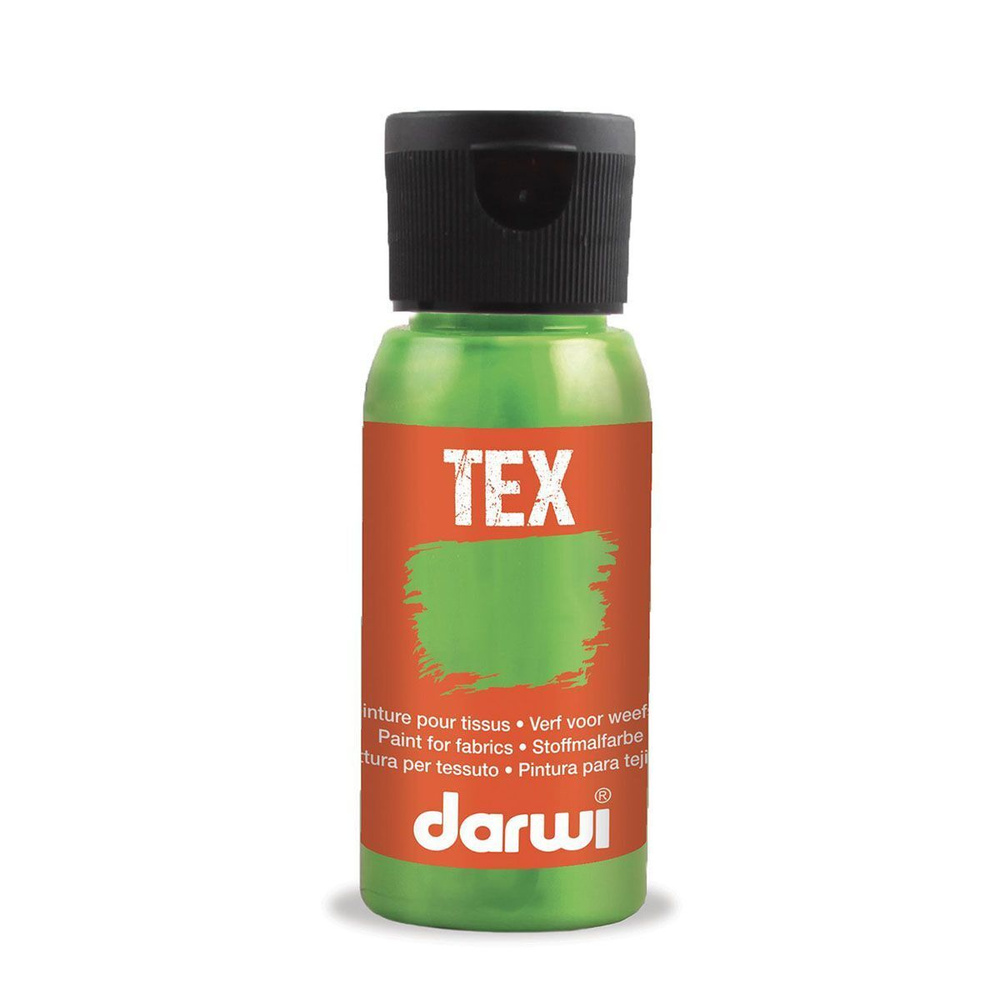 Краска для ткани 50 мл (627 зеленый неон) Darwi TEX, 1 упаковка #1