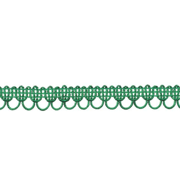 Страна Карнавалия, Тесьма Фестоны зеленый 1,5 см намотка 25 метров  #1