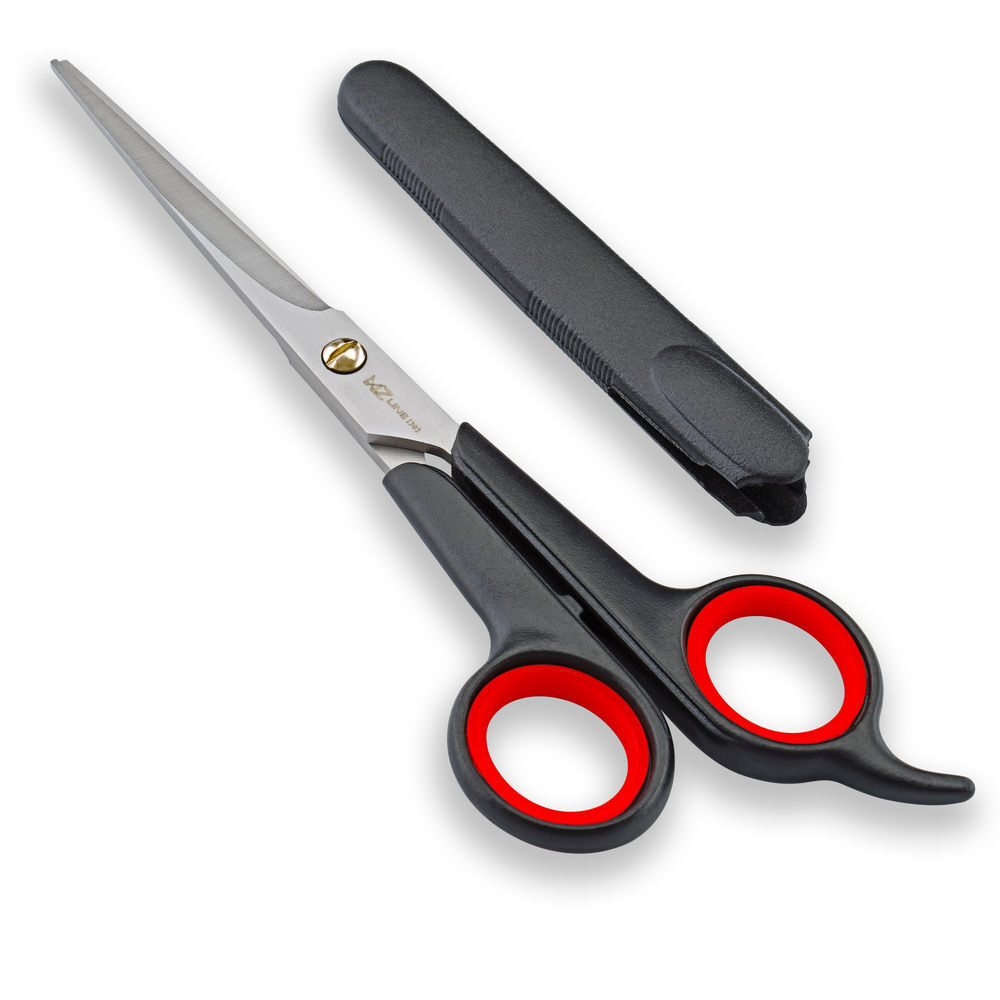 MERTZ / Ножницы парикмахерские с чехлом, прямые. 17 см. (18.5 см с чехлом)  #1