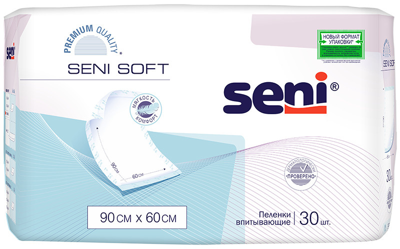 Пеленки Seni Soft медицинские впитывающие одноразовые 90 x 60 cм, 30 шт.  #1