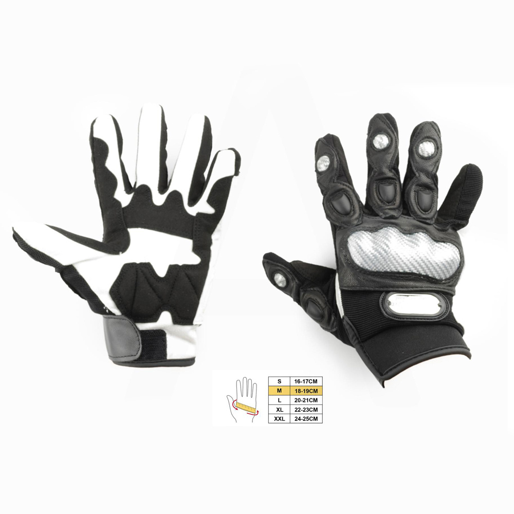 Мото перчатки SCOYCO, M, черно-белые #1