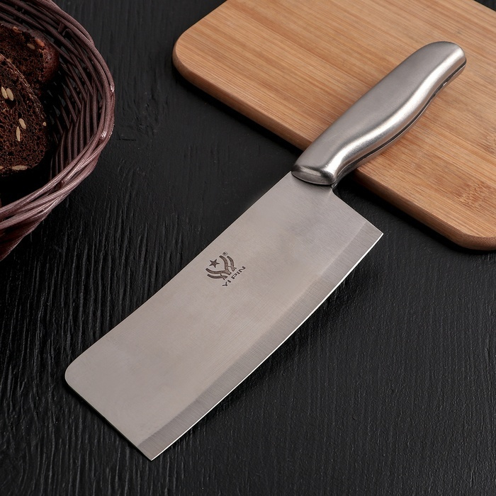 Нож кухонный КНР "Металлик", лезвие 17 см, тесак #1