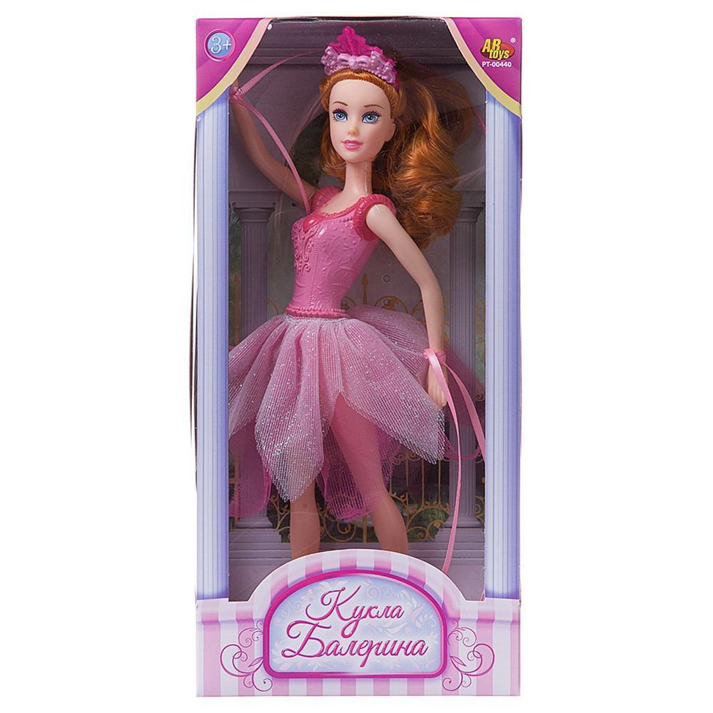 Кукла ABtoys Балерина, 30 см, в розовой юбке-лепесток. Товар уцененный  #1
