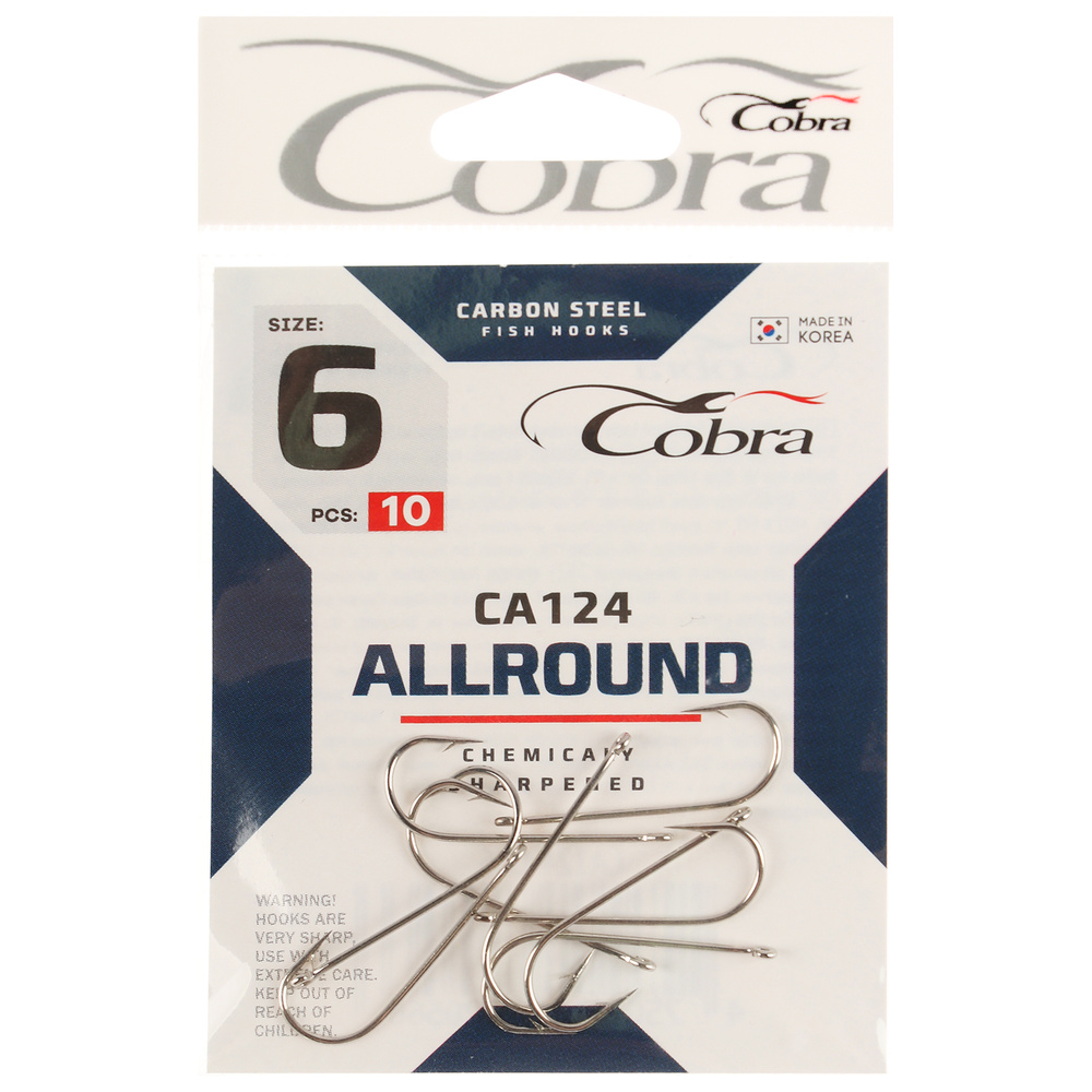 Крючки Cobra ALLROUND серия CA124 №6, 10 шт. #1