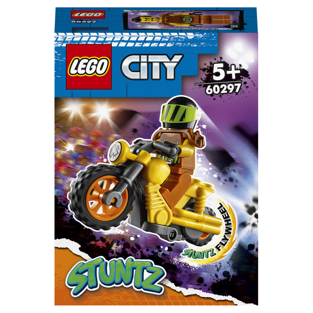 Конструктор LEGO City Stuntz 60297 Разрушительный трюковый мотоцикл, 12 деталей, 5+  #1