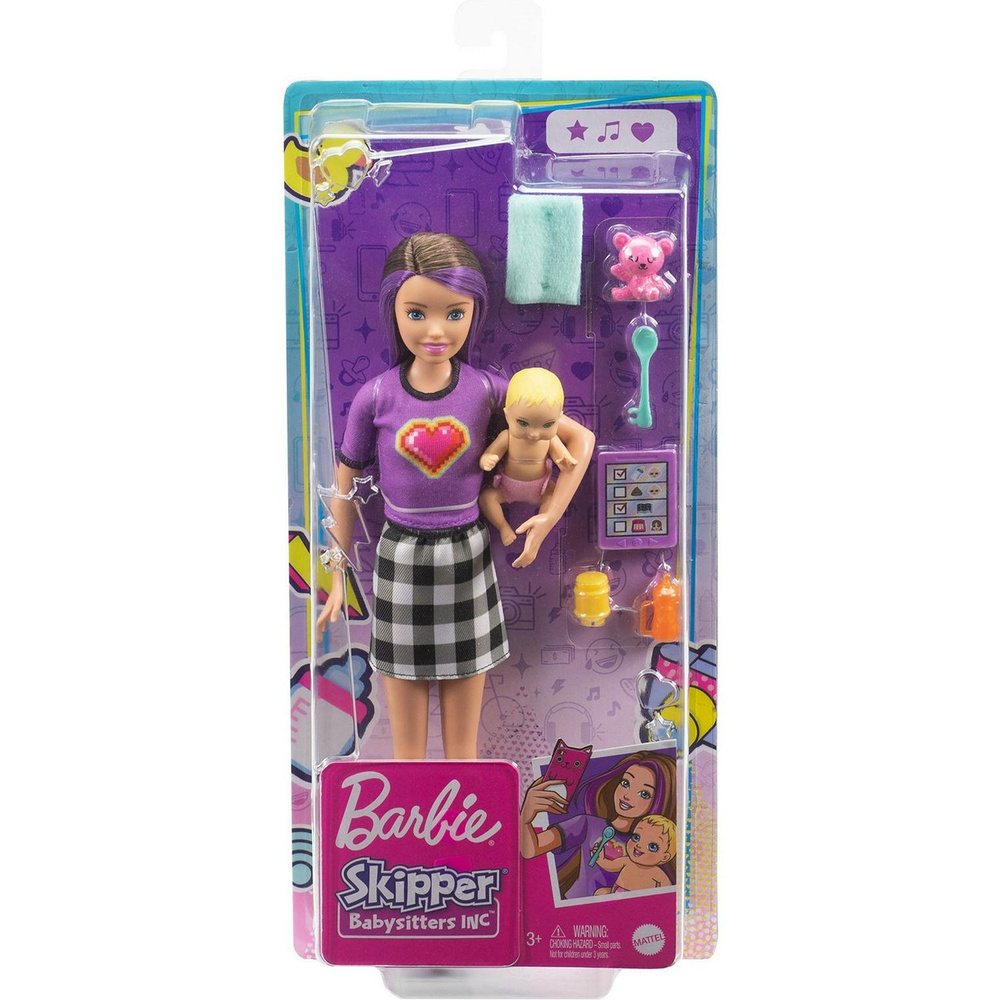 Набор Barbie Няня Скиппер кукла +аксессуары GRP11 #1