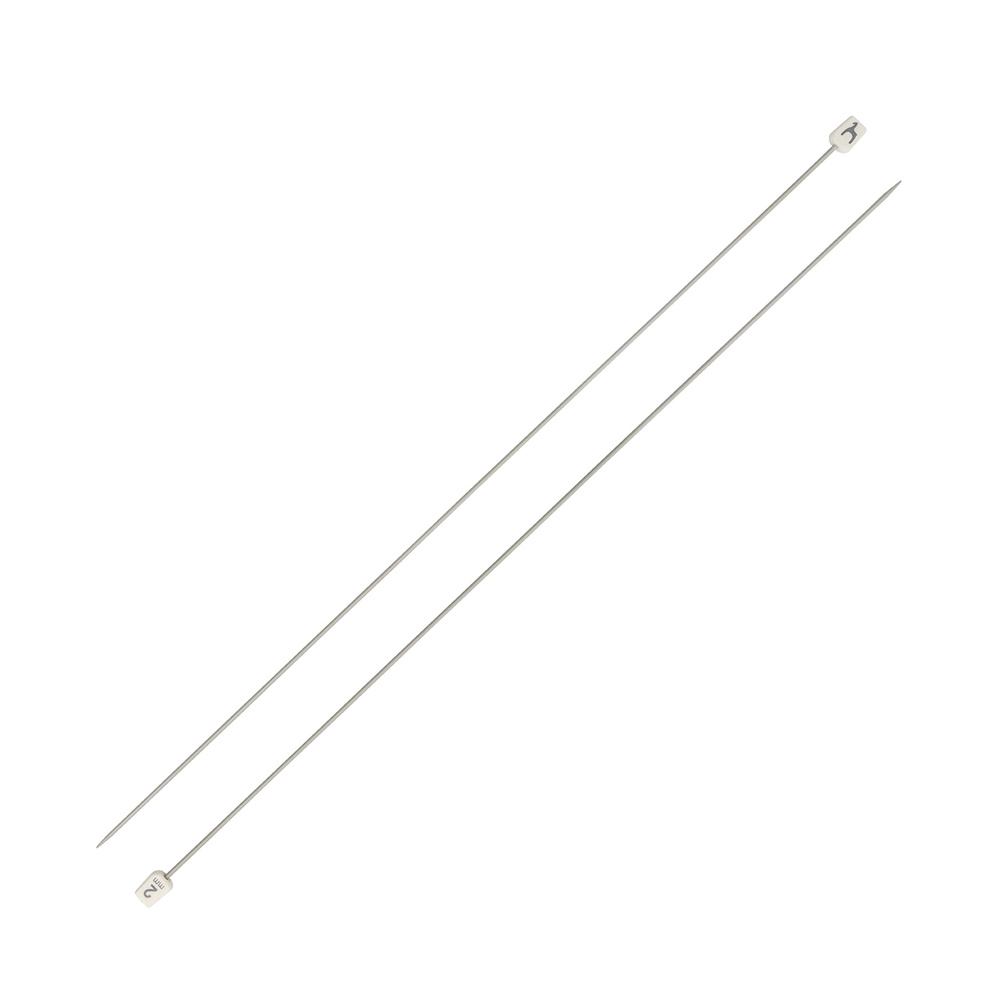 Спицы Pony для вязания прямые алюминиевые 2,00 мм*40 см, 2 шт, 34201  #1