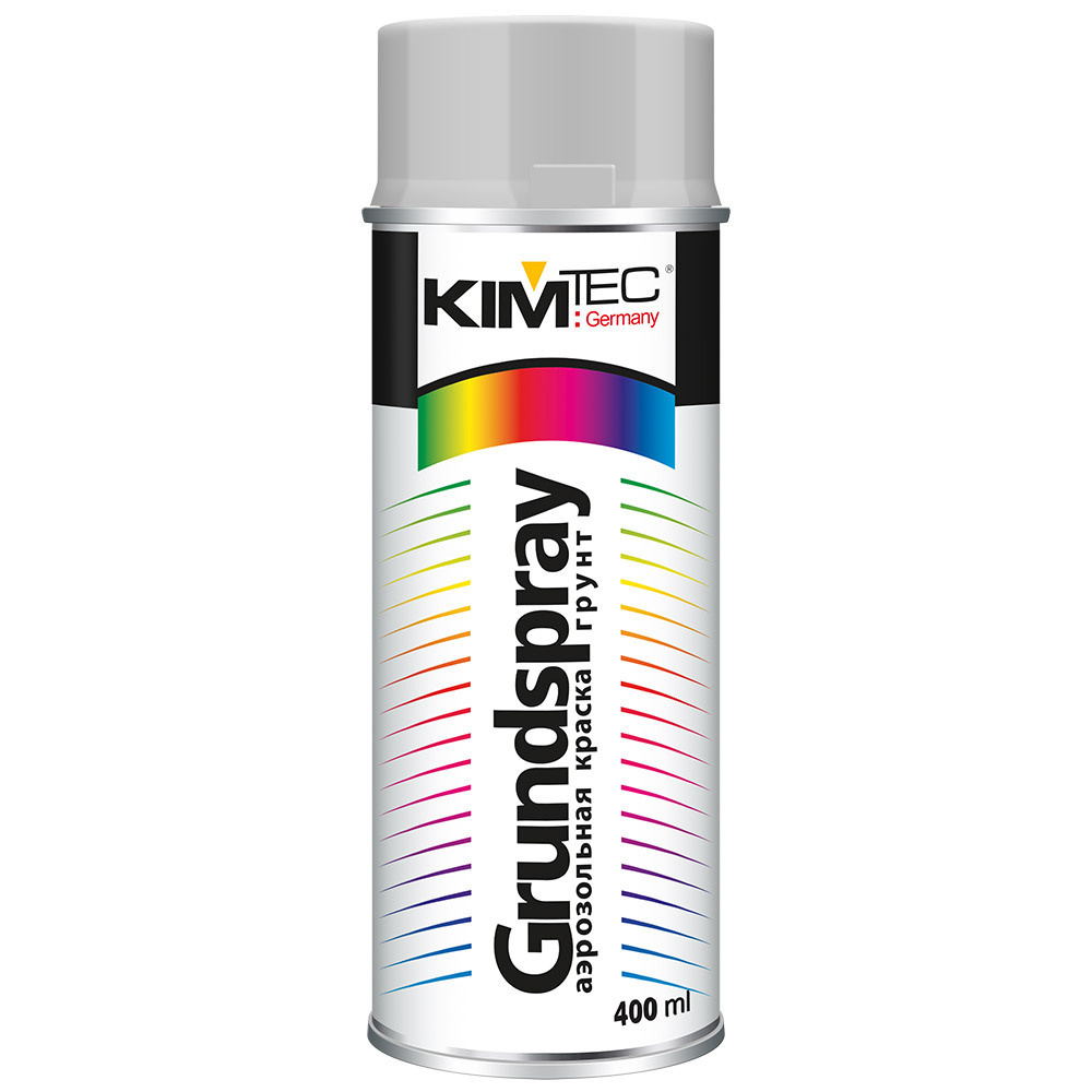 KIM TEC Аэрозольная краска Быстросохнущая, Матовое покрытие, 0.4 л, 0.31 кг, серый  #1