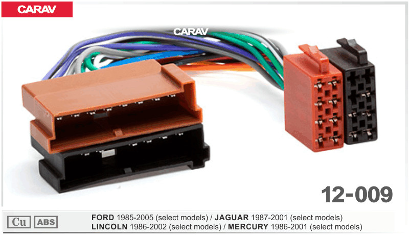 Штатный ISO разъем для магнитол Ford, Jaguar, Lincoln, Mercury. Carav 12-009.  #1