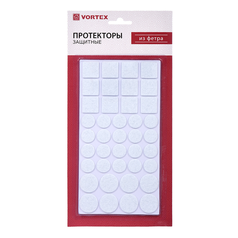 Протекторы для мебели набор 80 шт, фетр (белые)  "Vortex" 26011 #1