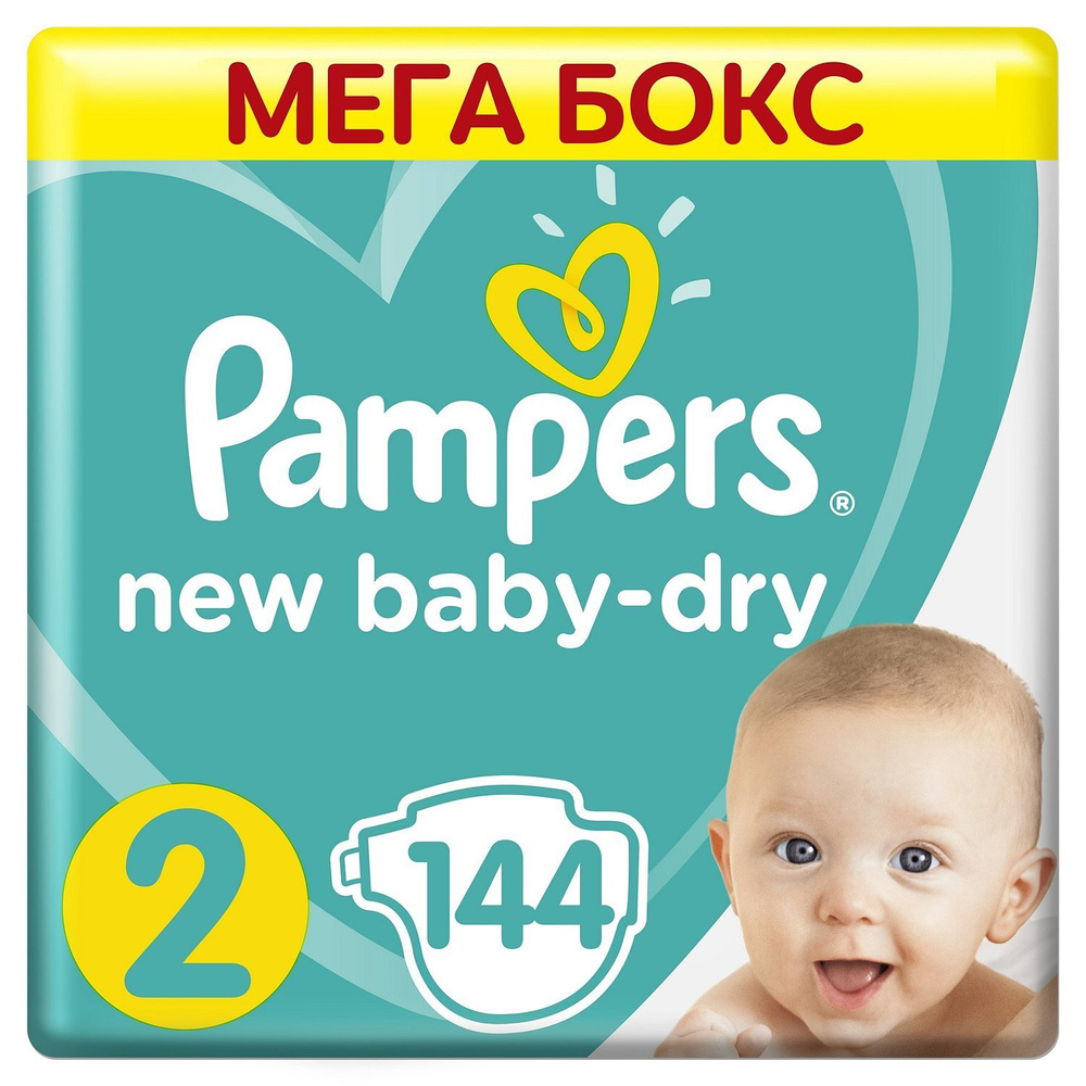 Подгузники Pampers New Baby-Dry 2 4-8кг 144шт #1