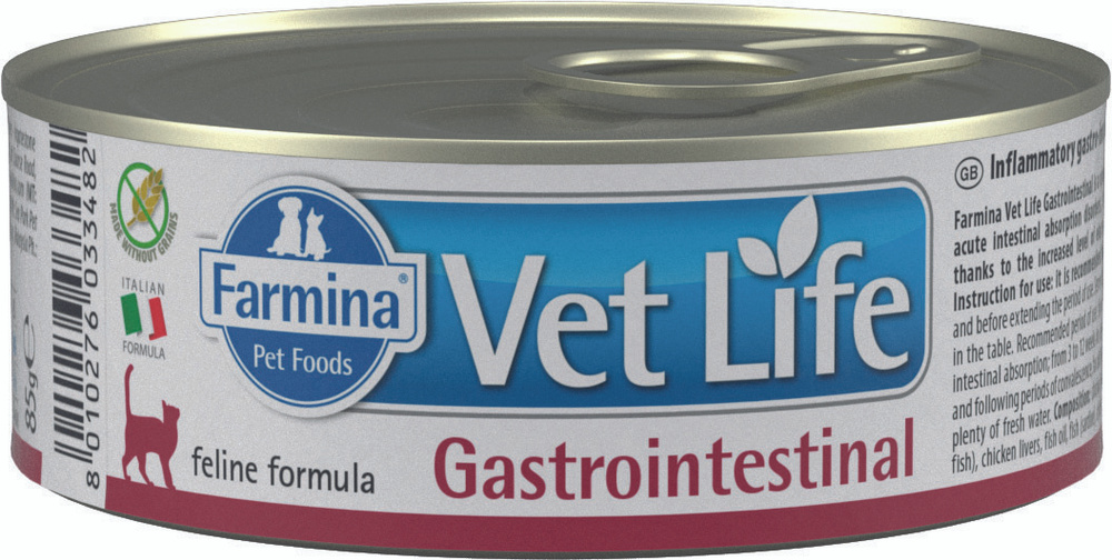 Влажный корм Vet Life Cat Gastrointestinal консервы для кошек при ЖКТ с курицей, 85 г.  #1