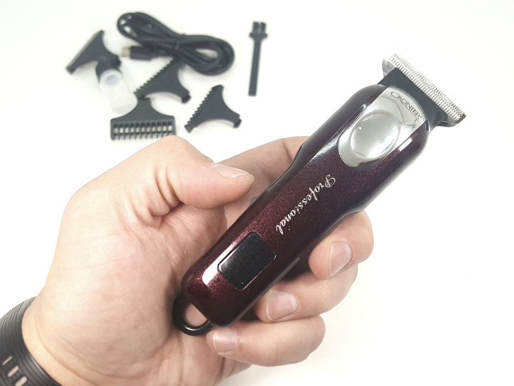 CRONIER Триммер для волос CR-9290, черный, бордовый #1