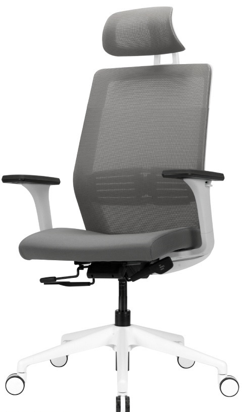 Эргономичное Компьютерное кресло Soul grey (Каркас белый, спинка серая, сидение серое)  #1