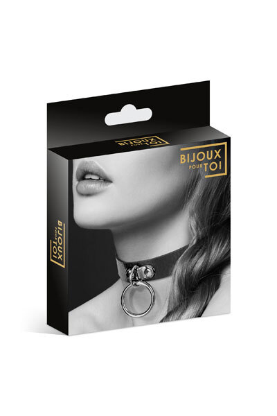 Bijoux pour toi Чокер с кольцом черный COLLIER FETISH NOIR #1