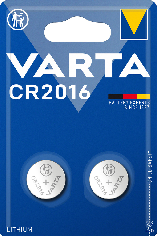 Varta Батарейка CR2016, Литиевый тип, 3 В, 2 шт #1