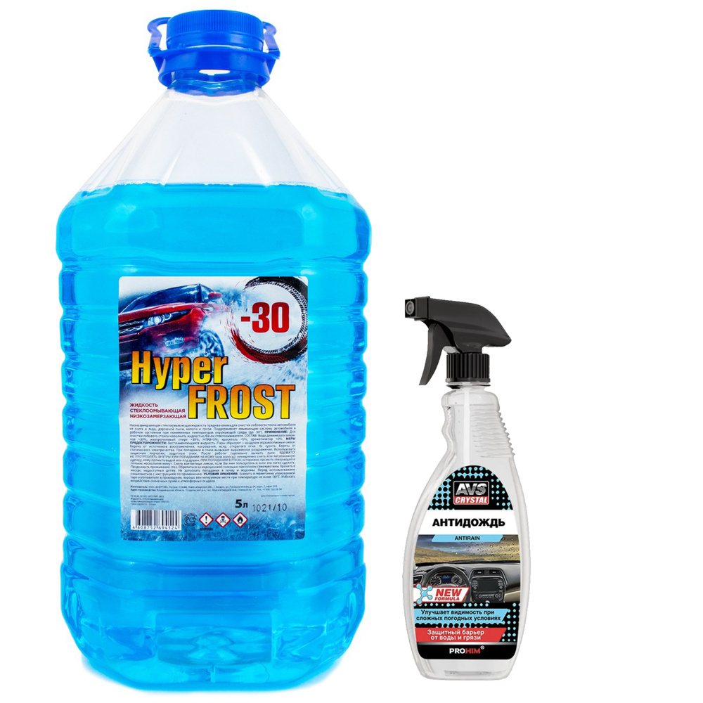 Жидкость стеклоомывателя зимняя CLEAR VIEW -30 / незамерзайка зимняя 5 л (омывайка для авто зимняя / #1