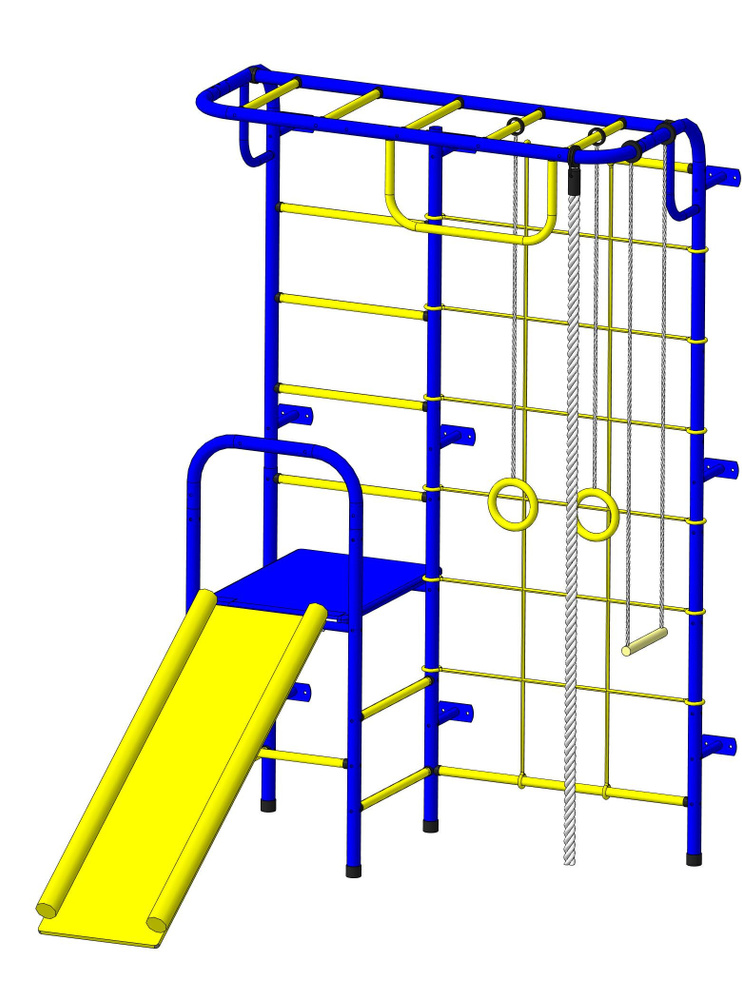 Детский спортивный комплекс Пионер С107 синий жёлтый #1